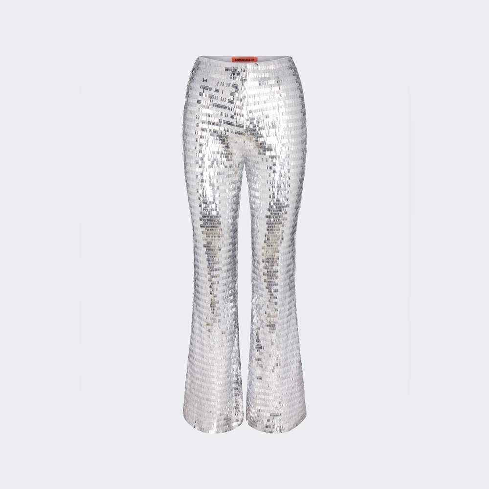 NWT Simon Miller (0) Sequin Robo Pant in Satellite Silver